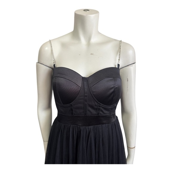 Haute Monde Black Corset Tulle Maxi Dress - Whimsigoth Drama – Size Small - Picture 5 of 16